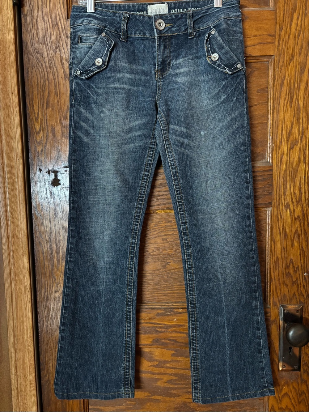 Women’s Dark Wash Lowrise Flared Jeans